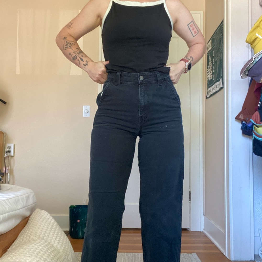 Dickies Black High Rise Women Jeans